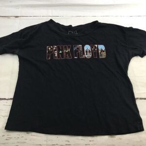 Chaser Pink Floyd photographic boxy graphic band black T-shirt womens small